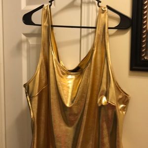 Gorgeous Gold Fashion to Figure bodysuit. Size 22